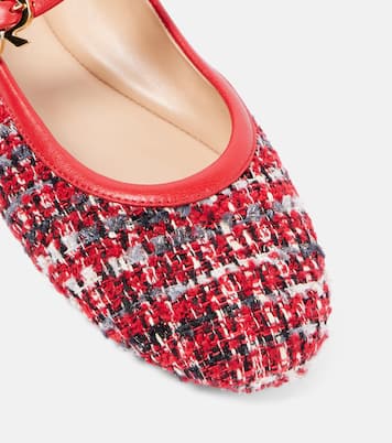 Carla bouclé Mary Jane flats | Gianvito Rossi