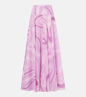 Jupe longue Marmo en coton | Pucci