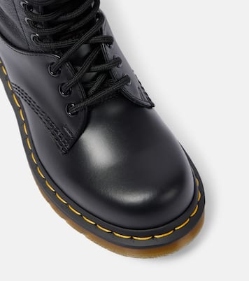 x Dr. Martens 1490 10 Eye leather combat boots in black MM 6 Maison Margiela Mytheresa