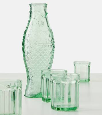 Fish & Fish carafe and set of 4 glasses by Paola Navone | Serax