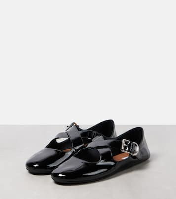 Ballerine Criss Cross in vernice | Alaïa