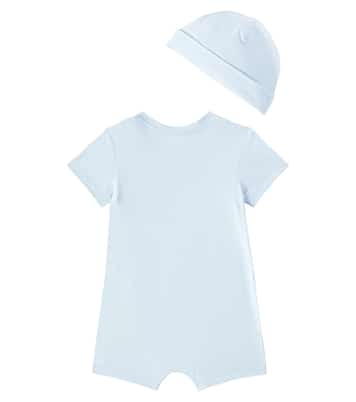 Bebé - set de mono, babero y gorro de algodón | Gucci Kids