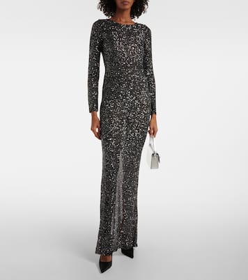Abito lungo in maglia con paillettes | Alessandra Rich