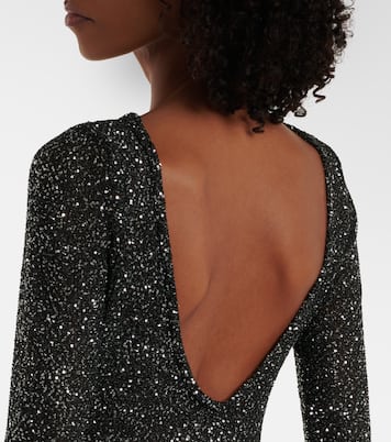 Abito lungo in maglia con paillettes | Alessandra Rich