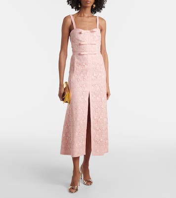 Bow-detail macramé midi dress | Giambattista Valli