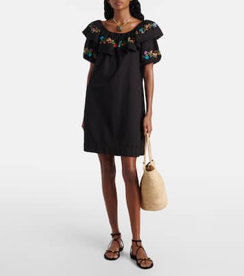 Saige embroidered cotton minidress | Rixo