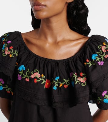Saige embroidered cotton minidress | Rixo