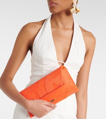Vacanza raffia clutch | Aquazzura