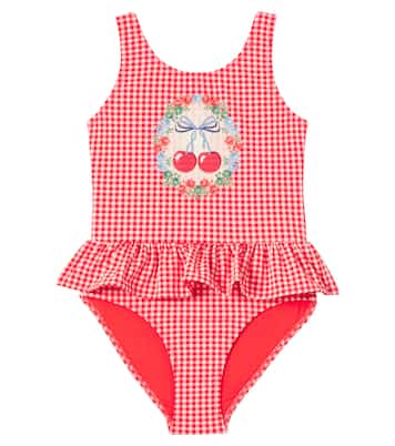 Soline checked ruffled swimsuit | Konges Sløjd
