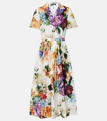 Floral cotton poplin shirt dress | Dolce&Gabbana