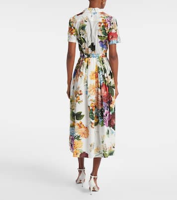 Floral cotton poplin shirt dress | Dolce&Gabbana