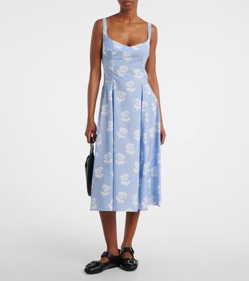 Floral cotton midi dress | Marni