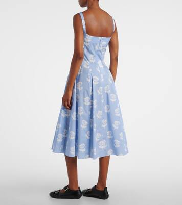 Floral cotton midi dress | Marni