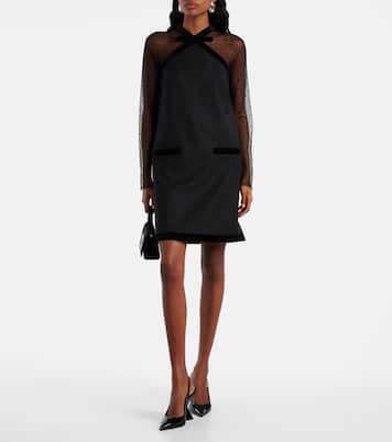Virgin wool gabardine minidress | Nina Ricci