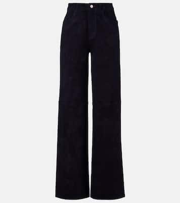 Pantalones anchos Mytheo de ante de tiro alto | Stouls