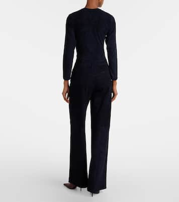 Pantalones anchos Mytheo de ante de tiro alto | Stouls