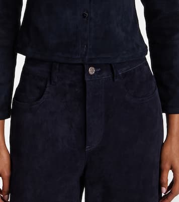Pantalones anchos Mytheo de ante de tiro alto | Stouls
