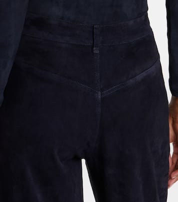 Pantalones anchos Mytheo de ante de tiro alto | Stouls