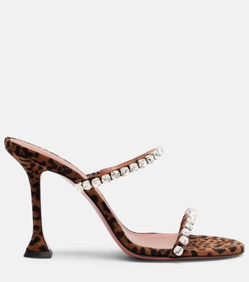 Bedruckte Sandalen Gigi 95 aus Veloursleder | Amina Muaddi