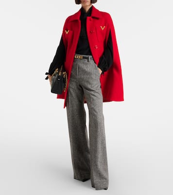 Cape VLogo aus Wolle | Valentino