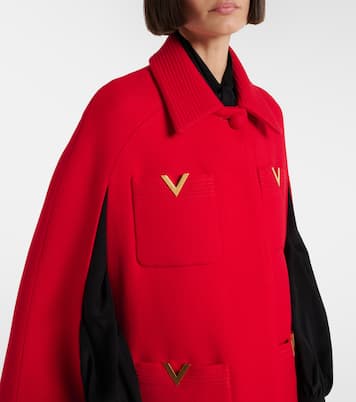 Cape VLogo aus Wolle | Valentino