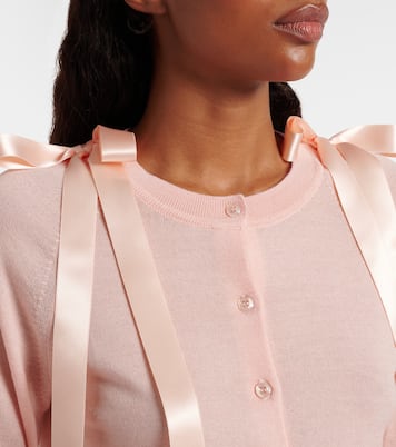 Bow-detail wool and silk cardigan | Simone Rocha