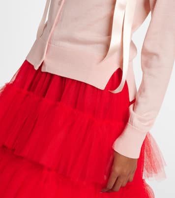 Bow-detail wool and silk cardigan | Simone Rocha