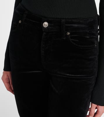 Mid-Rise-Schlaghose Leggy Bootcut aus Samt | 7 For All Mankind