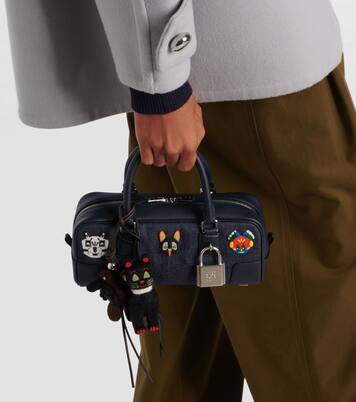 x Louis Wain Cats leather-trimmed wool bag charm | Loewe