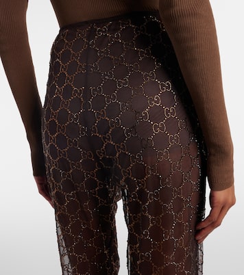 GG Crystal tulle leggings | Gucci