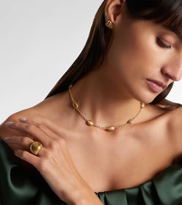 Isla Station 18kt gold necklace with diamonds | Pamela Zamore