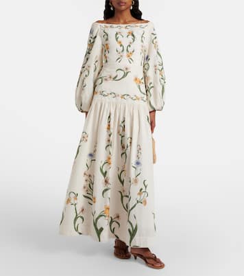 Floral cotton maxi dress | Agua by Agua Bendita