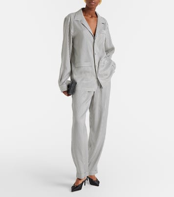 Striped silk straight pants | Tom Ford