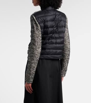 Down-paneled wool-blend jacket | Moncler