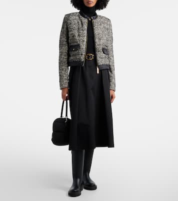 Down-paneled wool-blend jacket | Moncler