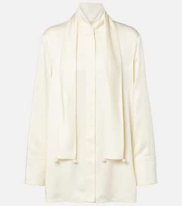 Scarf-detail satin shirt | Jil Sander