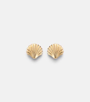 Scallop Shell 14kt gold earrings | Stone and Strand
