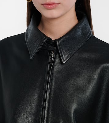 Oversize-Bluson Doran aus Leder | Nour Hammour