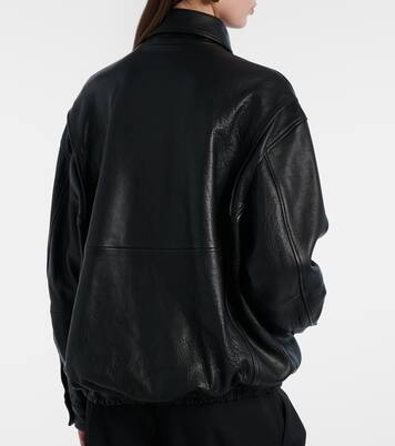 Oversize-Bluson Doran aus Leder | Nour Hammour