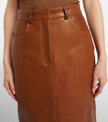 Bleistiftrock Ghalia aus Leder | Nour Hammour