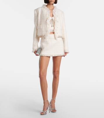 Embellished tweed crop top | Area