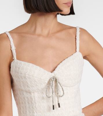 Embellished tweed crop top | Area