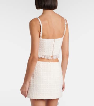 Embellished tweed crop top | Area