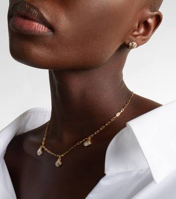 Collier 3 Petite Venus Shell en or 14 ct (585/1000) avec diamants | Mateo