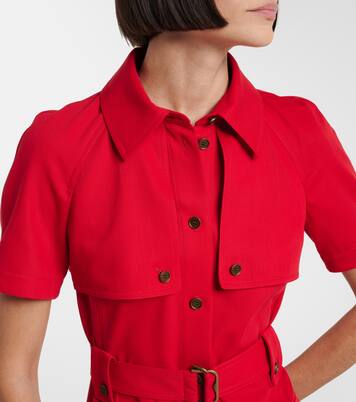 Belted wool shirt dress | Burberry