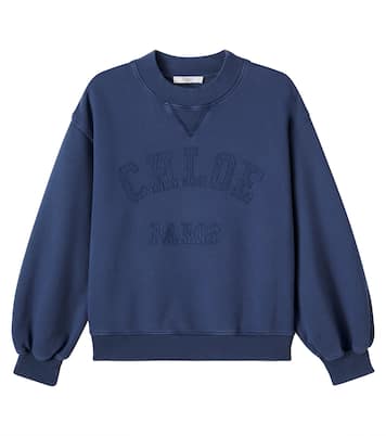 Logo cotton fleece sweatshirt  | Chloé Kids