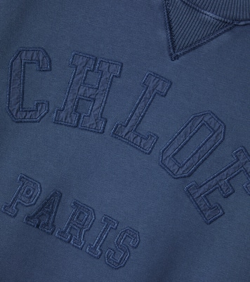 Logo cotton fleece sweatshirt  | Chloé Kids