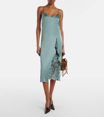Slipdress aus Satin mit Spitze | Acne Studios