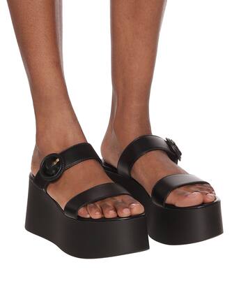 Plateausandalen aus Leder | Gianvito Rossi