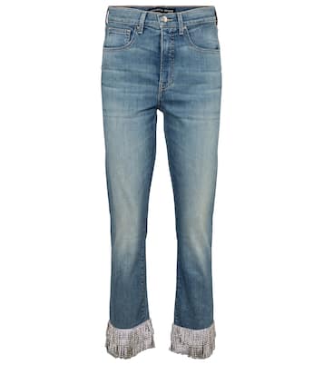 Jean slim Ryleigh à taille haute et ornements | Veronica Beard